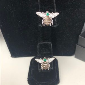 Bee-Amazing CZ .925 Sterling Silver Earrings,NWT